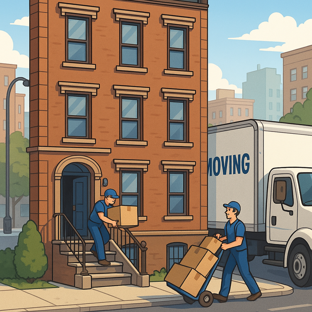 NYC Walkup Building During a Move