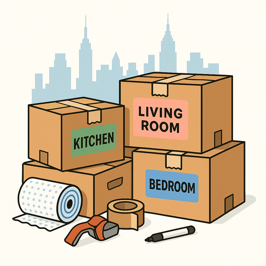 Organized Packing Process for an NYC Move