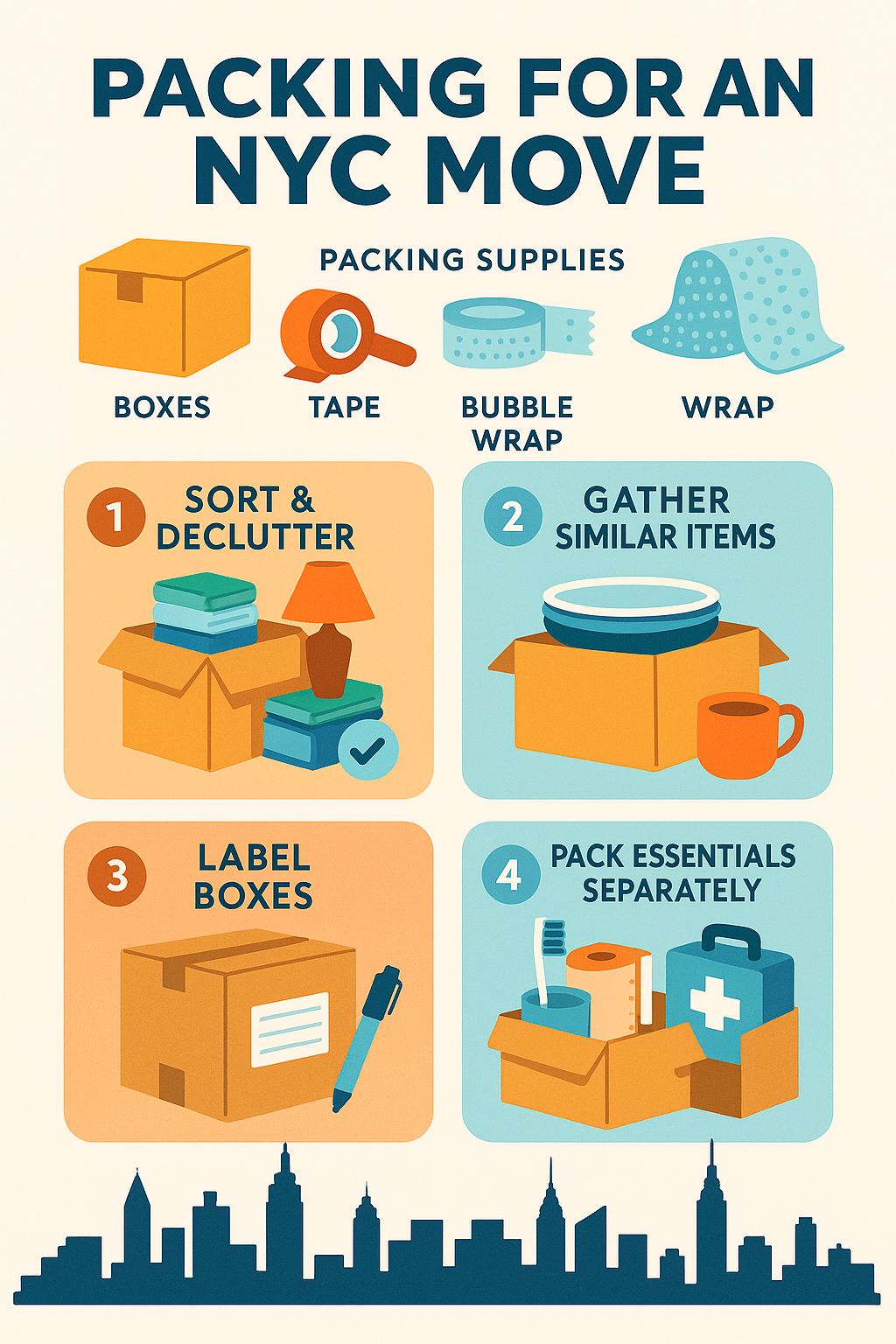 Visual Guide to Packing for an NYC Move